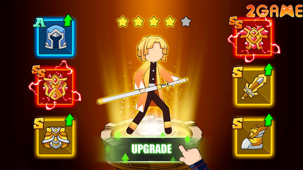 Stick Demon Fight: Idle RPG – Kimetsu no Yaiba nhưng với phong cách người que stick demon fight 4