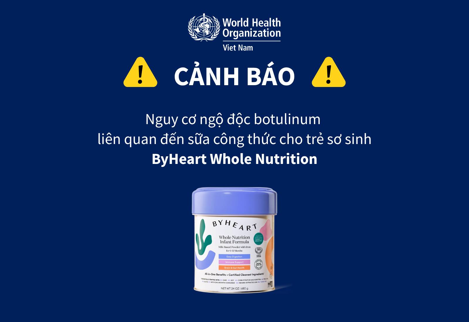 Cảnh báo nguy cơ ngộ độc botulinum liên quan đến sữa công thức cho trẻ sơ sinh- Ảnh 1. Cảnh báo nguy cơ ngộ độc botulinum liên quan đến sữa công thức cho trẻ sơ sinh- Ảnh 1.