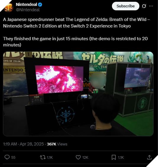 Nam Thanh Niên Nhật Bản Chơi Thử Breath of the Wild Switch 2, Tiện Thể Phá Đảo Trò Chơi Luôn 3