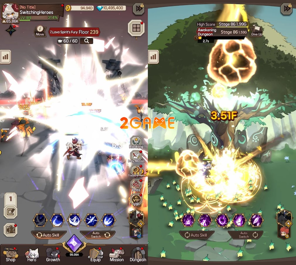 Leo tháp và đánh bại Quỷ Vương trong game Switching Heroes: Idle RPG switching heroes idle rpg 3 1