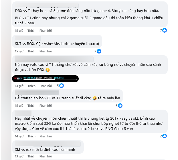 Với nhiều người trận T1 - DRX mới là trận hay nhất chứ không phải trận T1 - BLG.