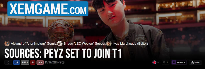 LMHT: Gumayusi vừa lên tiếng rời đội, hàng loạt động thái chỉ ra T1 đã có sẵn “người thay thế” t1 gumayusi roi doi peyz thay the 1