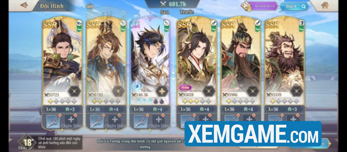 Điểm danh các đội hình đáng thử trong Tam Quốc Huyễn Tướng VNG tam quoc huyen tuong vng 2