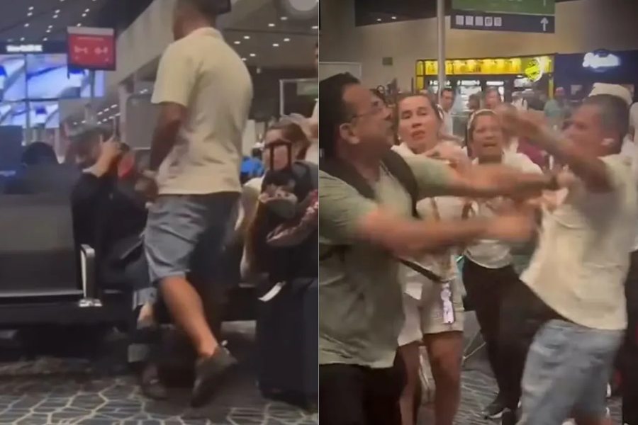 Phẫn nộ vụ khách nam hành hung một phụ nữ ở sân bay- Ảnh 1.