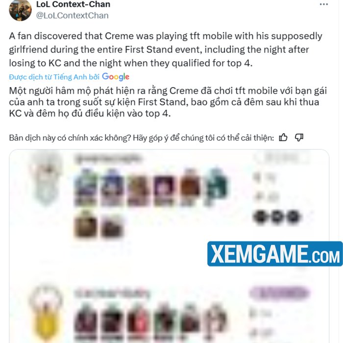 Tội đồ LPL bị chỉ trích vì chơi game cùng bạn gái ở First Stand 2025 tes creme bi chi trich