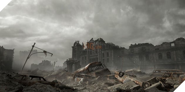 Toàn bộ thành phố chỉ còn những đống đổ nát trong Resident Evil Requiem