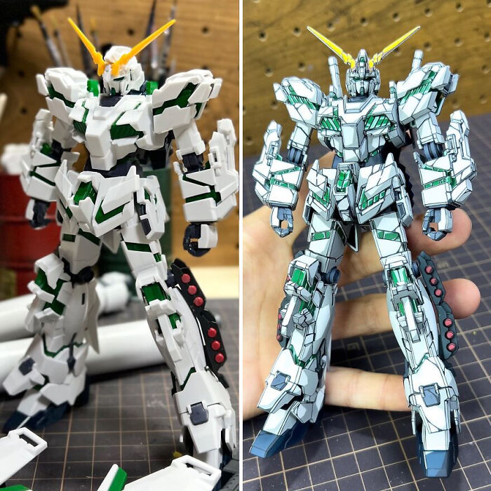 Nghệ sĩ Nhật Bản biến mô hình Gundam thành ảnh 2D anime bằng kỹ thuật tô màu đỉnh cao- Ảnh 7.