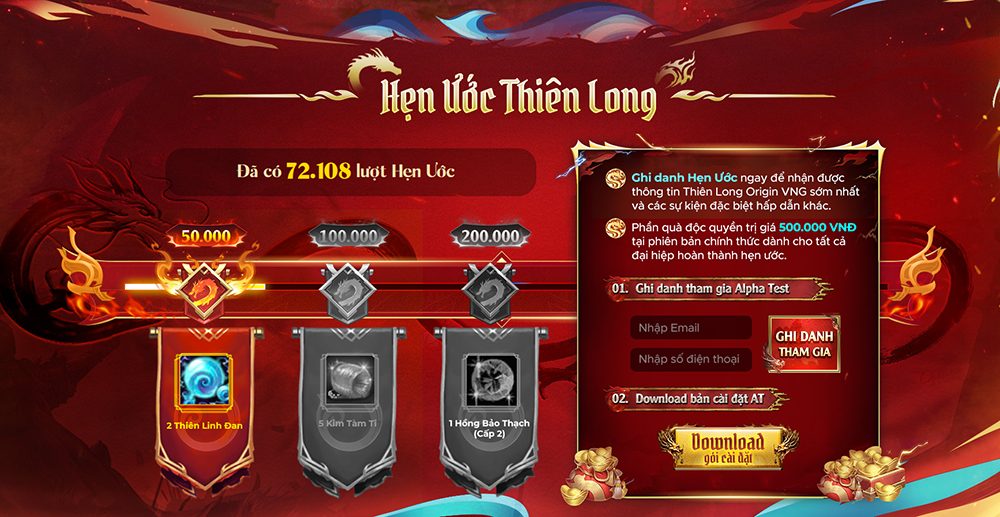 Thiên Long Origin VNG ghi nhận hàng chục ngàn lượt Hẹn Ước, sẵn sàng thử nghiệm trong tháng 3 thien long origin 2