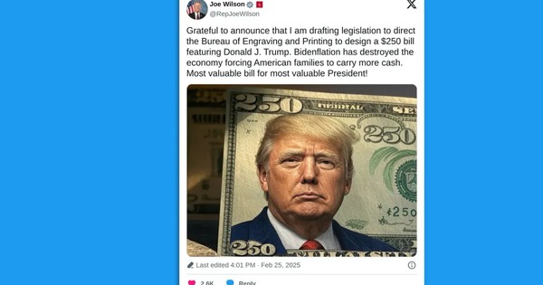 Đề xuất in hình Tổng thống Mỹ Donald Trump lên tờ tiền 250 USD tien 1 19468277411781943571565 1 1740915536305182036534jpg