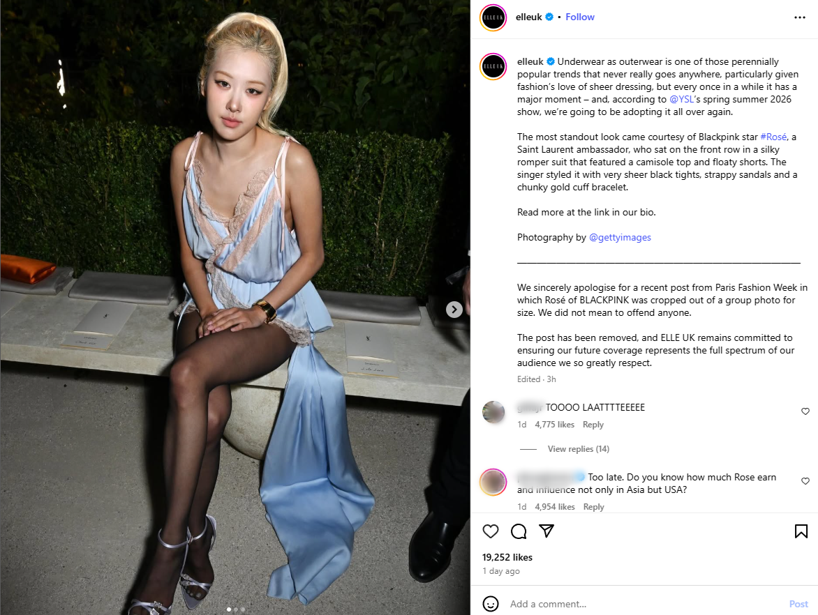 Câu trả lời chính thức tại sao Rosé (BLACKPINK) bị cắt khỏi ảnh- Ảnh 1. Câu trả lời chính thức tại sao Rosé (BLACKPINK) bị cắt khỏi ảnh- Ảnh 1.