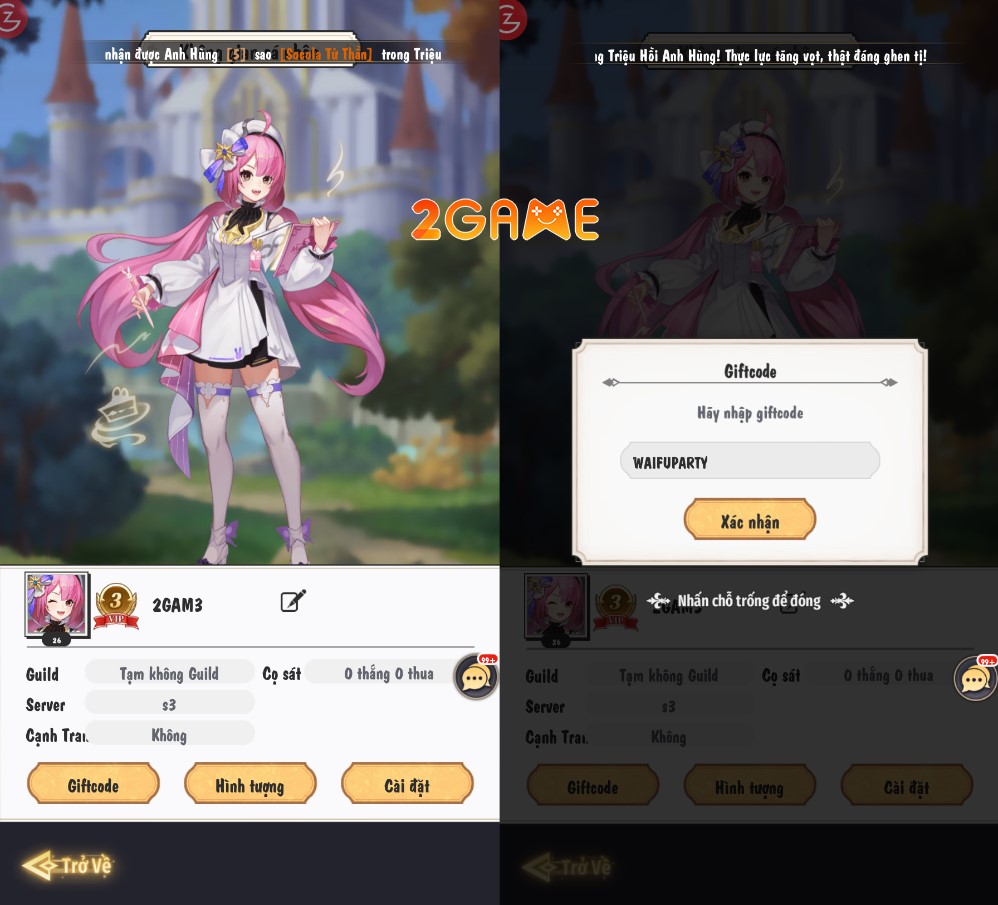 game thẻ tướng chiến thuật Waifu Party: Mỹ Vị Đại Chiến