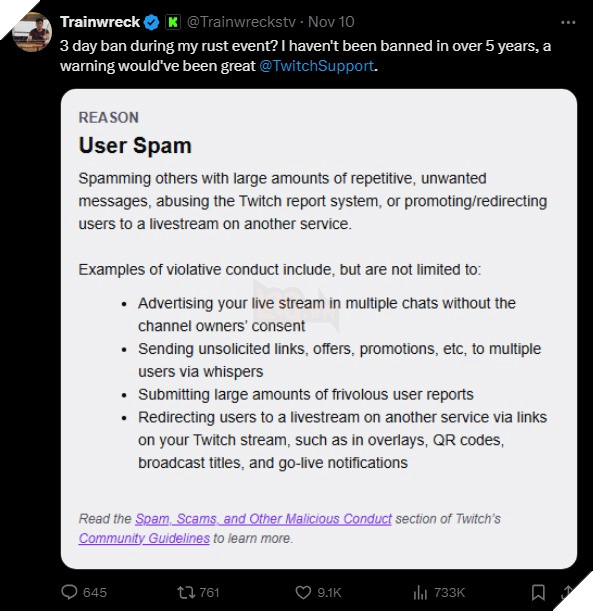 Nam Streamer Trainwreckstv Bat Ngo Bi Cam Song Tren Twitch Khien Cong Dong Hoang Mang 2 Trainwreckstv