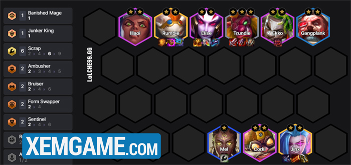 ĐTCL 13.3: Hướng dẫn đội hình Thích Chơi Troll Trundle reroll, vừa được buff khỏe trundle thich choi troll 6