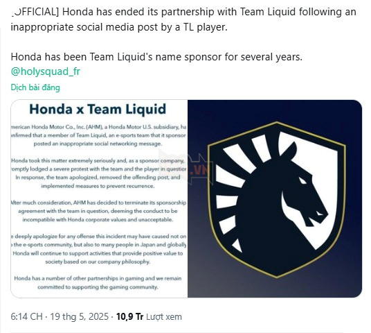 Đăng tải hình ảnh nhạy cảm, tuyển thủ của Team Liquid gây đại họa