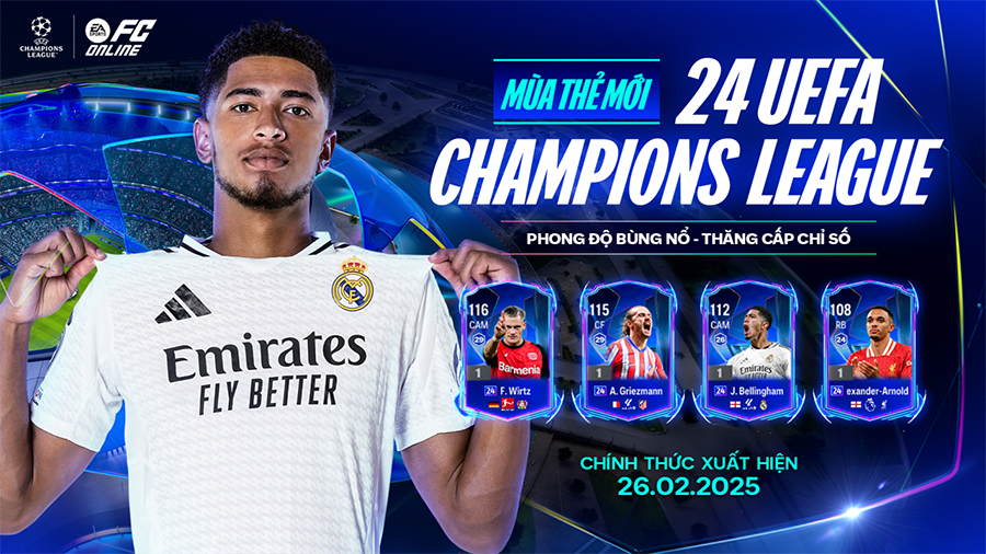 Những nội dung mới trong bản cập nhật FC Online tháng 2/2025 ucl 25