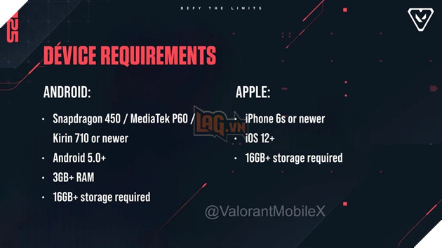 VALORANT Mobile công bố cấu hình cực kì dễ thở, iPhone 6s cũng có thể chiến được