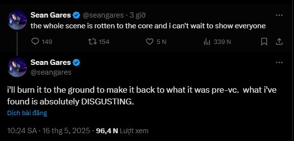 Sean tỏ ra gay gắt và khẳng định sẽ làm