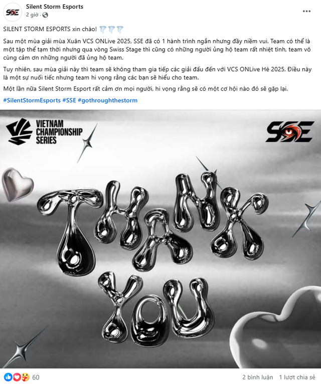 Một đội VCS bất ngờ bị