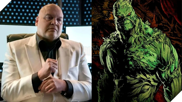 Hình ảnh sao nam Vincent D'Onofrio và nhân vật Swamp Thing.