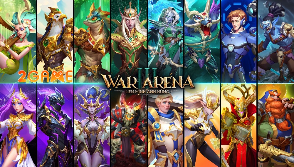 War 3 Arena – Game thẻ tướng cực hot với dàn nhân vật quen thuộc war 3 arena 1 1