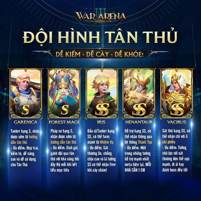 War 3 Arena - Game thẻ tướng chiến thuật mới sắp ra mắt tại Việt Nam war 3 arena 3