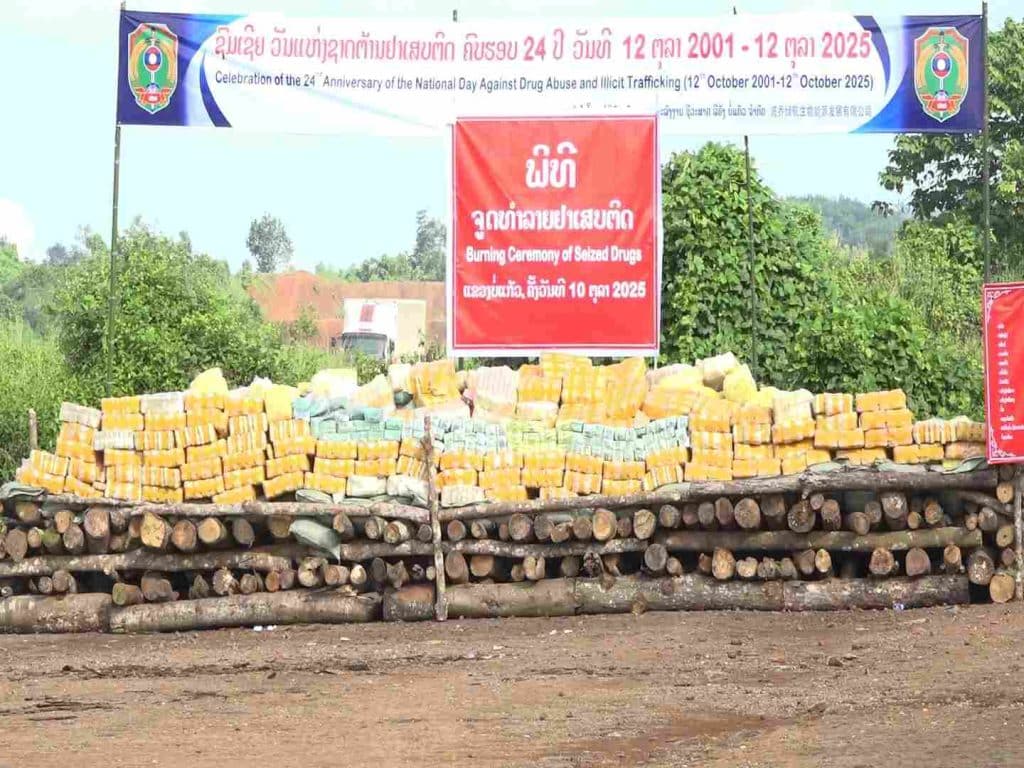 Lào tiêu hủy hơn 11 tấn ma túy ngoài trời- Ảnh 3.