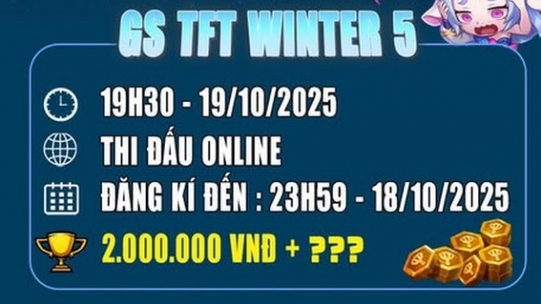 Công bố giải đấu ĐTCL GS TFT Winter 5 - Tổng giải thưởng lên đến 2.000.000VNĐ! winter520251014180253jpg