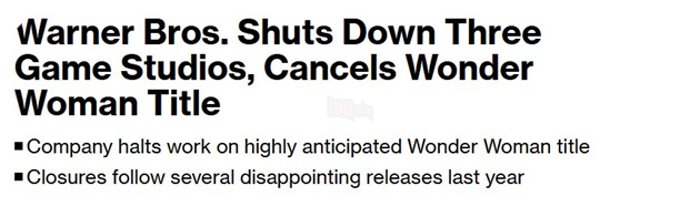 Fan DC Dau Buon Khi Warner Bros. Dong Cua 3 Studio, Huy Bo Du An Game Wonder Woman 2 Wonder Woman