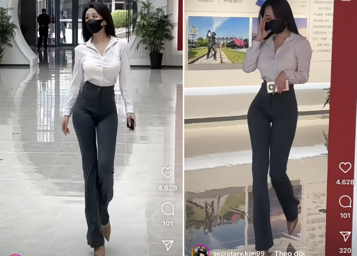 Nữ thư ký gây sốt mạng xã hội với phong cách thời trang vừa đẹp và cuốn hút wzto9fy