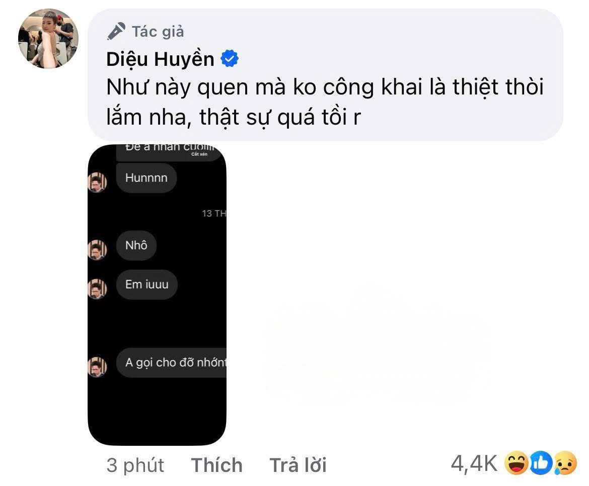 Pháo tung tin nhắn tình cảm thuở mặn nồng, uất ức lên tiếng: