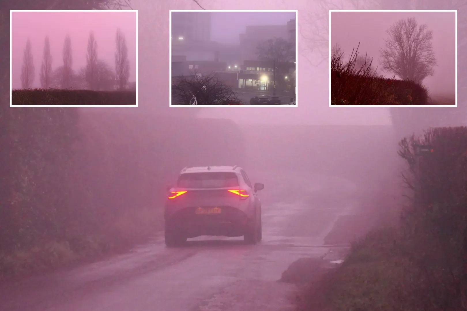 Hiện tượng lạ: Sương mù màu hồng khiến người dân kinh ngạc- Ảnh 1.