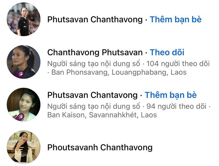 Nhiều cổ động viên quá khích giả mạo tài khoản của nữ trọng tài để gây kích động.