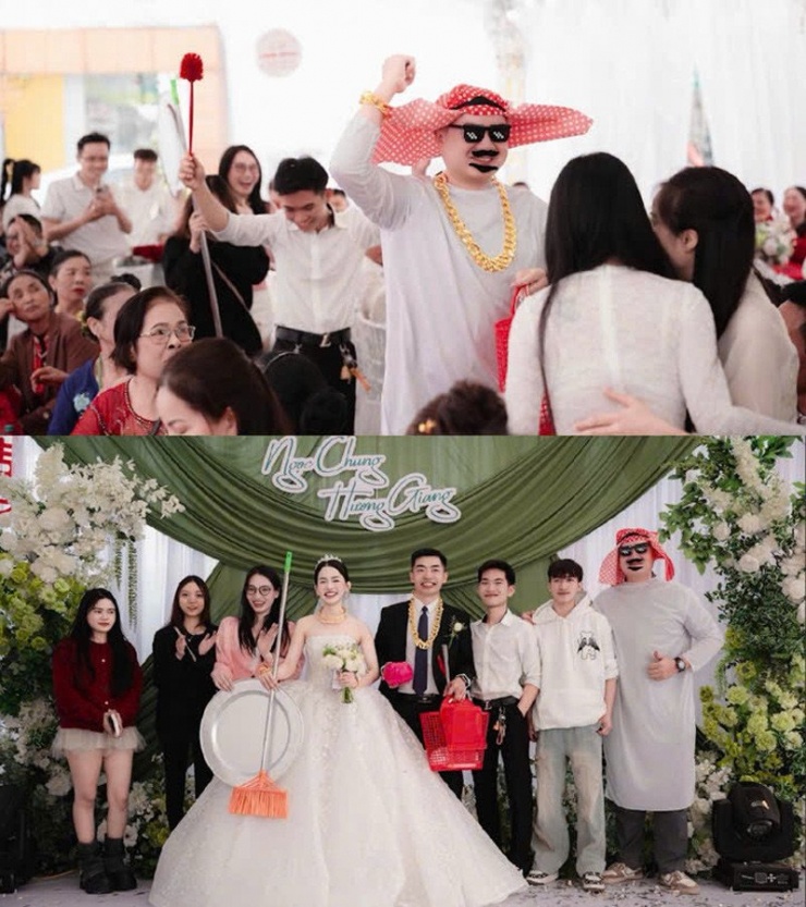 Đám cưới của Hương Giang thêm phần tưng bừng nhờ sự góp vui của nhóm