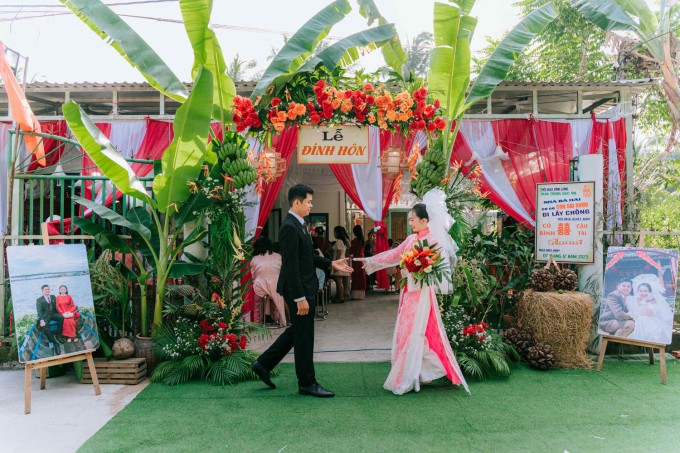 Cổng cưới của Chúc Bình. Ảnh: NVCC.