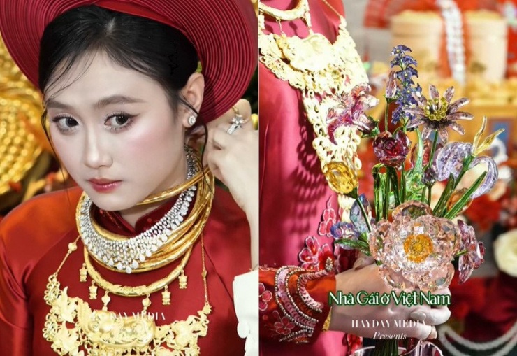 Bó hoa cưới trị giá 200 triệu đồng do chú rể đặt về từ Mỹ 