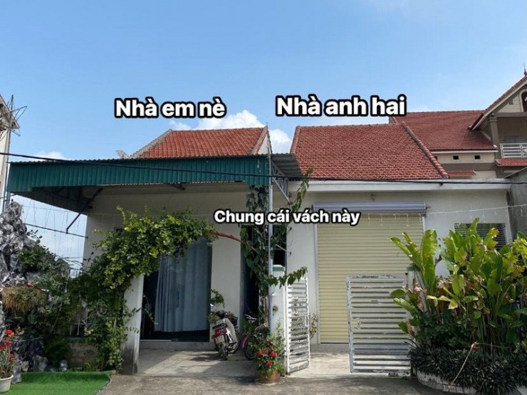 Hai căn nhà chung vách của anh em Lam 
