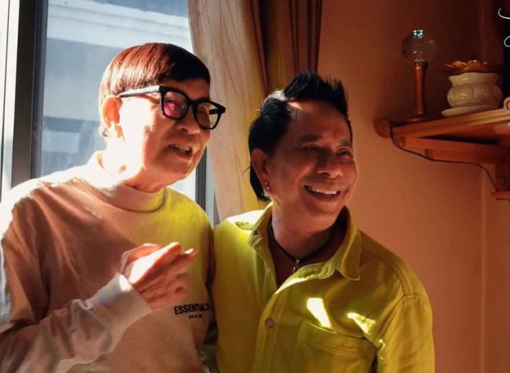 Danh hài Bảo Chung dự lễ giỗ NSND Thanh Kim Huệ. Ảnh: Chụp màn hình