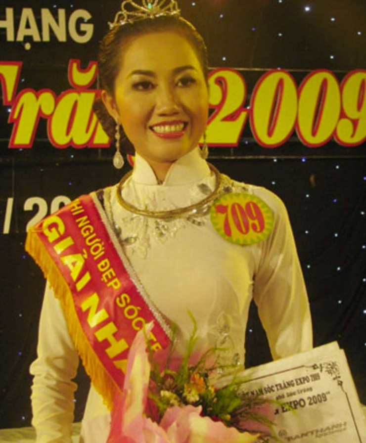 Á hậu Mỹ Xuân tại thời điểm đăng quang. (Ảnh: FBNV)