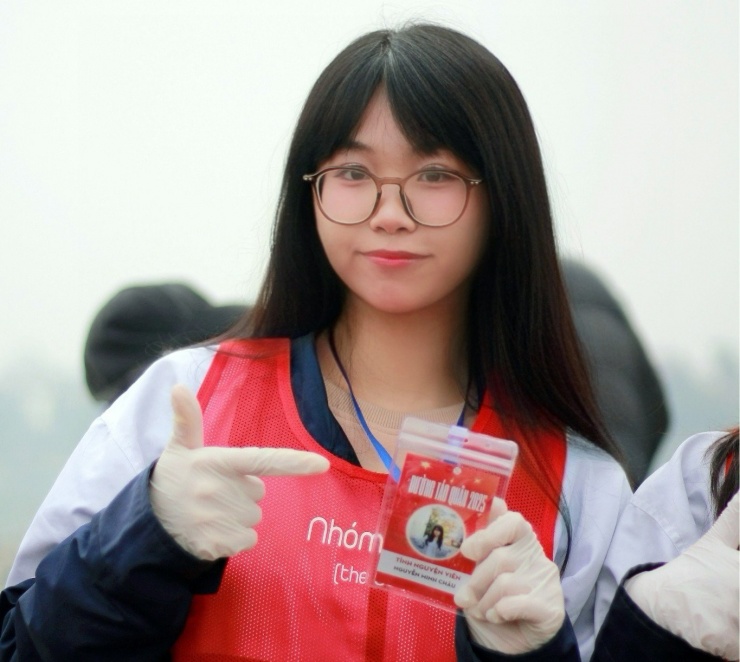 Tình nguyện viên Nguyễn Minh Châu. Ảnh: NVCC