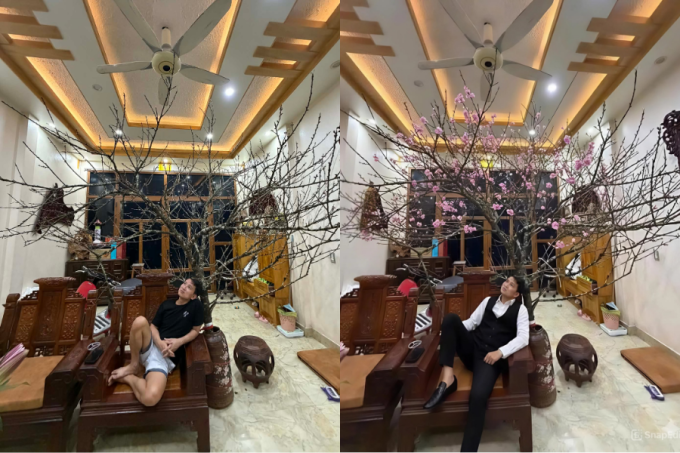 Ảnh trước và sau khi được người xem ghép.