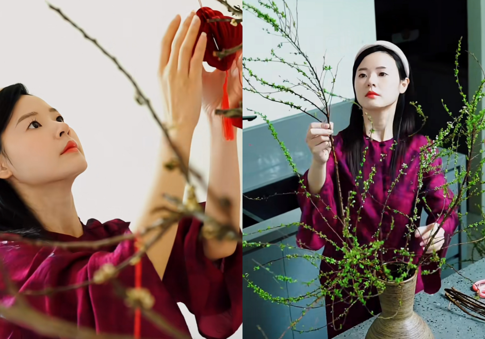 Đường đua dâu hào môn Vbiz ngày 29 Tết: Tăng Thanh Hà khoe mâm cúng tôm hùm, Lan Khuê và hội mỹ nhân thi nhau flex nhà cửa ngập hoa- Ảnh 9.