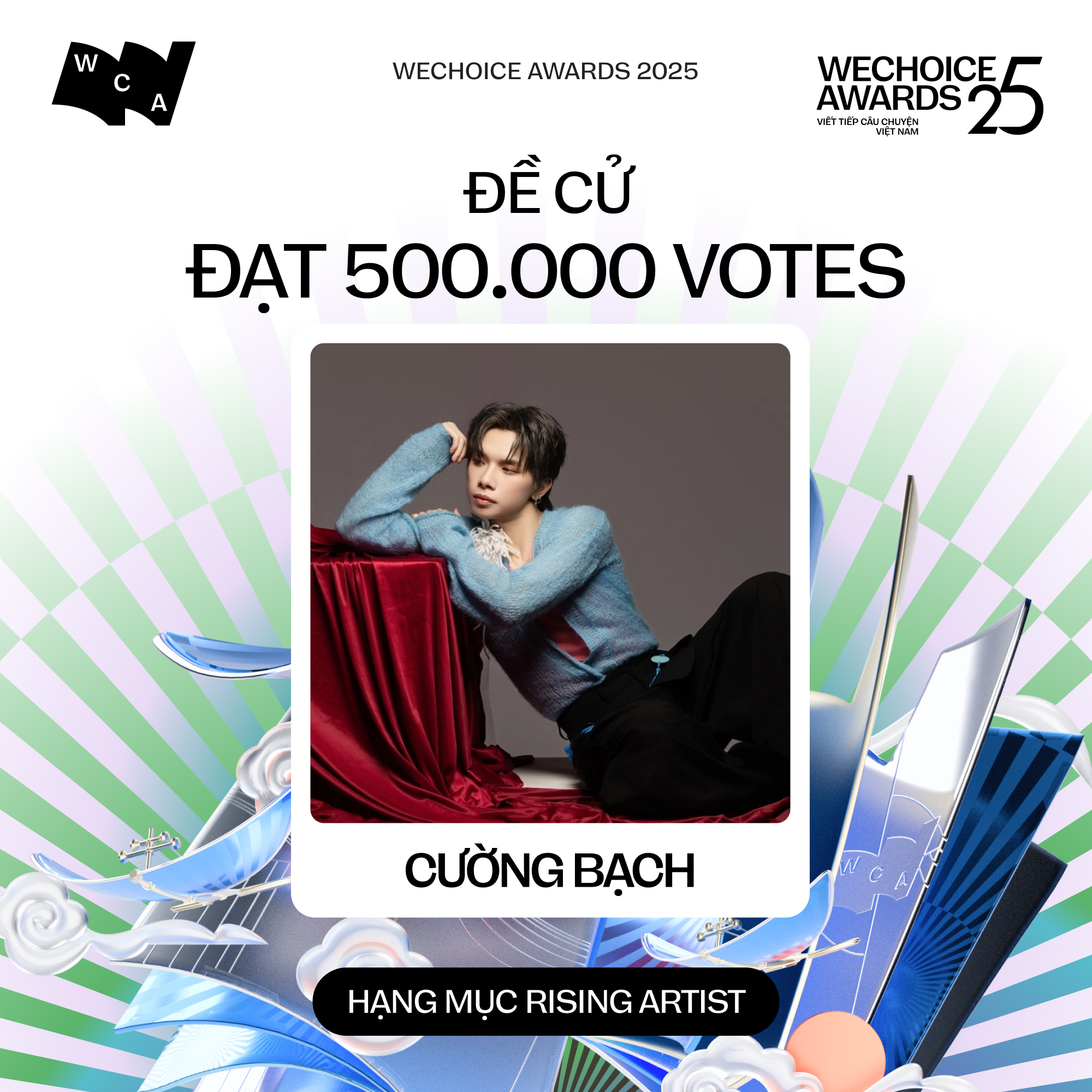 SOOBIN cán mốc nửa triệu vote tại WeChoice Awards, 2