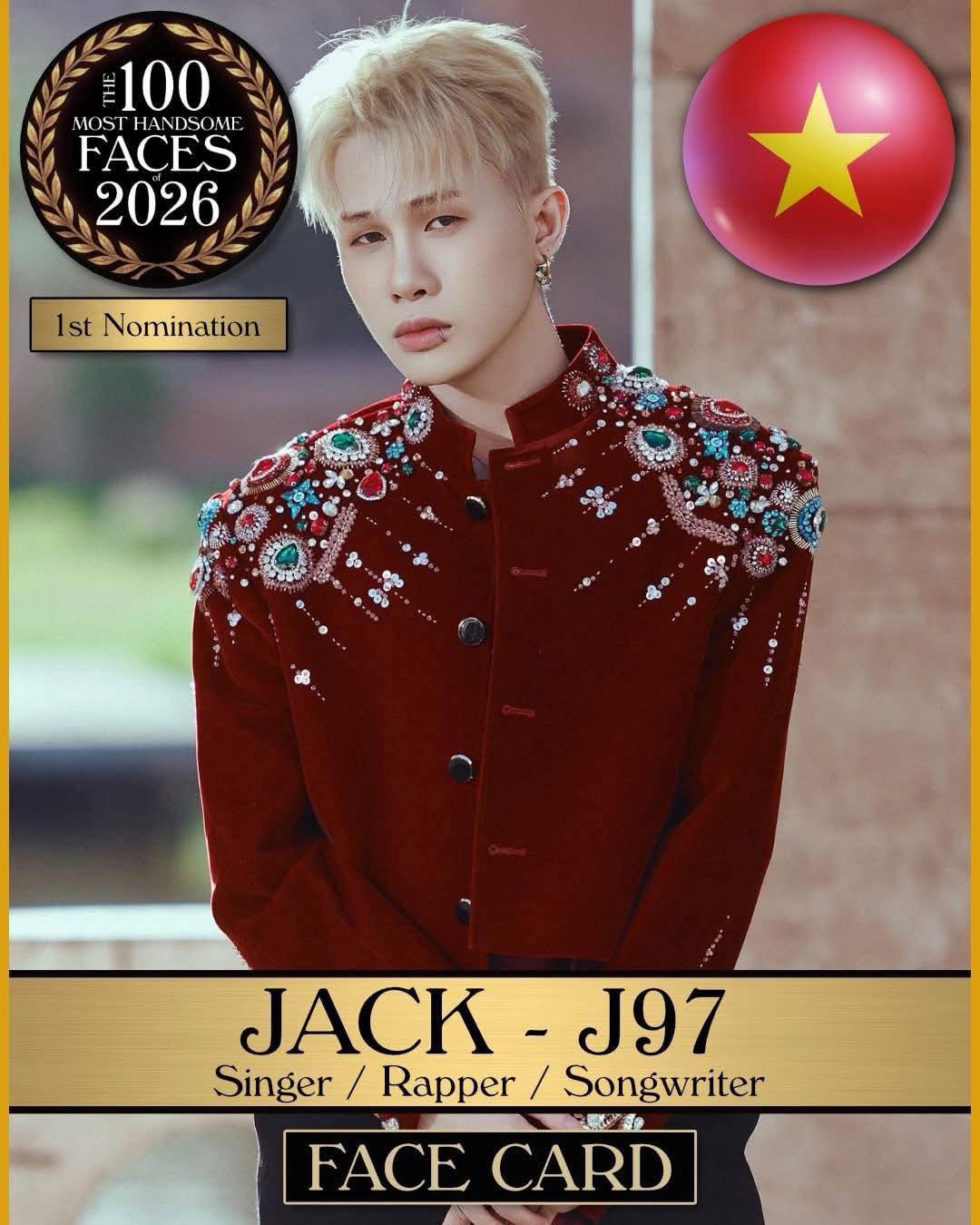 Jack lọt đề cử 100 gương mặt đẹp nhất thế giới 2026- Ảnh 1. Jack lọt đề cử 100 gương mặt đẹp nhất thế giới 2026- Ảnh 1.