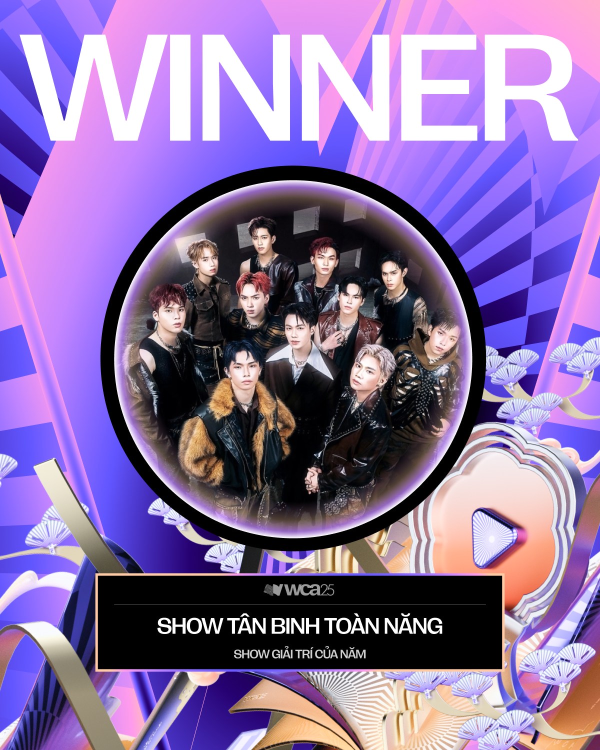 Tân Binh Toàn Năng chiến thắng hạng mục Show Giải trí của năm tại WeChoice Awards 2025!- Ảnh 1.