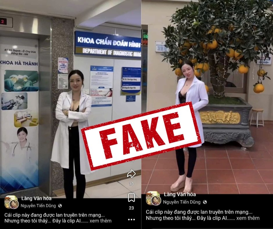 Bệnh viện Đa khoa Hà Thành lên tiếng về clip cô gái khoác blouse trắng ngoài trang phục hở hang, phản cảm- Ảnh 2.