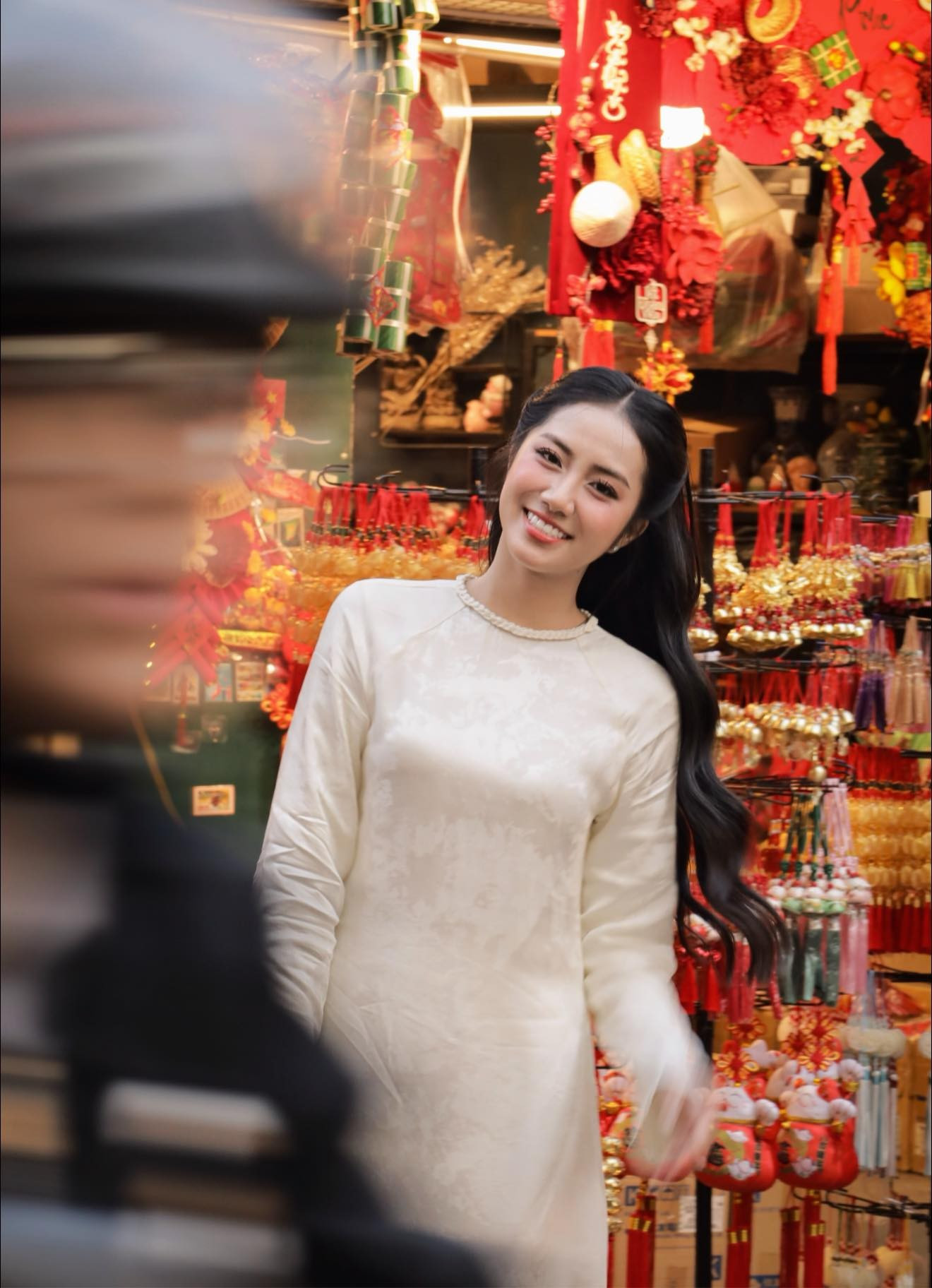 Dàn hoa, á hậu khoe dáng với áo dài Tết- Ảnh 7.