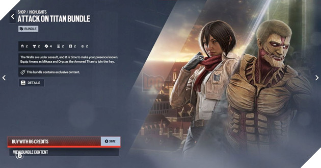 Rainbow Six Siege Gây Bất Ngờ Khi Công Bố Hợp Tác Cùng Attack On Titan 5