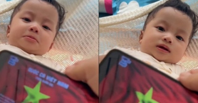 Tuyệt chiêu dỗ con của ông bố trẻ: Bé nín khóc ngay khi nghe Quốc ca adt1769402199 add a heading 56 anh cat 3 2 auto cropjpg 1