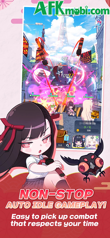 Tập hợp đội nữ sinh chibi tiêu diệt bọn ma quỷ trong game Ayakashi Rise: AFK Demon Hunt 1