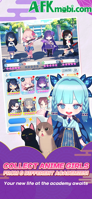 Tập hợp đội nữ sinh chibi tiêu diệt bọn ma quỷ trong game Ayakashi Rise: AFK Demon Hunt 2